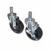 Picture of Caster Kit, Medium Duty .846" x 2-3/4" Spring Ring Stem Caster With 5" Black Polyolefin Wheel, 2 Brake And 2 Non-Brake In Retail Box
