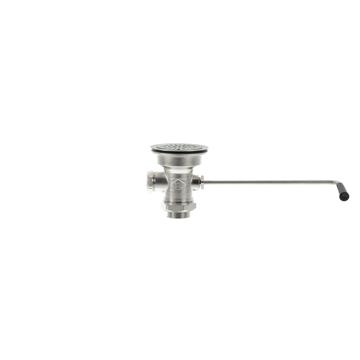 Picture of TOP-LINE® Twist Handle Drain, 3-1/2" Sink Opening, 2" Outlet with 1-1/2" Brass Male Reducer
