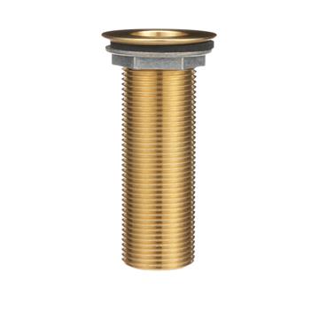 Picture of Encore® Brass Sink Drain 4" L, 1-3/8" Dia Sink Opening, 2" Face Flange, Includes: Locknut & Washer, 1" NPS