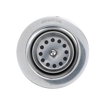 Picture of Encore® Duo Mini Basket Drain, with Crumb Cup, 1-7/8" Sink Opening, 2-7/8" Face Flange, Stainless Steel, Locknut & Washer, 1-1/2" NPT