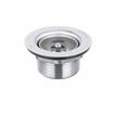 Picture of Encore® Duo Mini Basket Drain, with Crumb Cup, 1-7/8" Sink Opening, 2-7/8" Face Flange, Stainless Steel, Locknut & Washer, 1-1/2" NPT