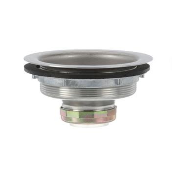 Picture of Encore® Duo Basket Drain, 3-1/2" Opening, 4-1/2" Flange, 18-8 S/S, Crumb Cup, w/Locknut, Gasket, Washer, Tailpiece, & Slipnut