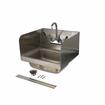 Picture of Encore Wall Mount Type 304 Series Stainless Steel Hand Sink 14" x 10" x 5" Deep with 4" OC Holes, Double side splash and TLL15-4100-SE4Z Faucet