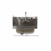 Picture of Encore Wall Mount Type 304 Series Stainless Steel Hand Sink 14" x 10" x 5" Deep with 4" OC Holes, Double side splash and TLL15-4100-SE4Z Faucet
