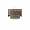 Picture of Encore Wall Mount Type 304 Series Stainless Steel Hand Sink 14" x 10" x 5" Deep with 4" OC Holes, Double side splash and TLL15-4100-SE4Z Faucet