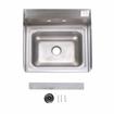 Picture of Encore® Wall Mount Type 304 Series Stainless Steel Hand Sink 14" x 10" x 5" Deep with Side Splash and KL45-4000-SE4 Faucet