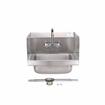 Picture of Encore Wall Mount Type 304 Series Stainless Steel Hand Sink 14" x 10" x 5" Deep with 4" OC Holes, Double side splash and KHS15-4000 Faucet