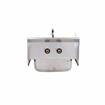 Picture of Encore Wall Mount Type 304 Series Stainless Steel Hand Sink 14" x 10" x 5" Deep with 4" OC Holes, Double side splash and KHS15-4000 Faucet