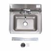 Picture of Encore Wall Mount Type 304 Series Stainless Steel Hand Sink 14" x 10" x 5" Deep with 4" OC Holes, Double side splash and KHS15-4000 Faucet