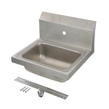 Picture of Encore® Wall Mount Type 304 Series Stainless Steel Hand Sink Single Mounting Hole 14" x 10" x 5" Deep Less Side Splash