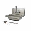 Picture of Encore® Wall Mount Type 304 Series Stainless Steel Hand Sink 4" OC Mounting Holes 14" x 10" x 5" Deep Less Side Splash with KHS15-4000