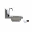 Picture of Encore® Wall Mount Type 304 Series Stainless Steel Hand Sink 4" OC Mounting Holes 14" x 10" x 5" Deep Less Side Splash with KHS11-4000
