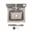 Picture of Encore® Wall Mount Type 304 Series Stainless Steel Hand Sink 4" OC Mounting Holes 14" x 10" x 5" Deep Less Side Splash with TLL15-4100-SE1Z
