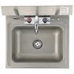 Picture of Encore® Wall Mount Type 304 Series Stainless Steel Hand Sink with KL45-4000-SE4 Faucet 14" x 10" x 5" Deep Less Side Splash