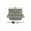 Picture of Encore Wall Mount Type 304 Series Stainless Steel Hand Sink 4" OC Mounting Holes 14" x 10" x 5" Deep Less Side Splash with TLL11-4100-SE1Z