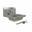 Picture of Encore Wall Mount Type 304 Series Stainless Steel Hand Sink 4" OC Mounting Holes 14" x 10" x 5" Deep Less Side Splash with TLL11-4100-SE1Z