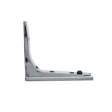 Picture of 7" L Chrome Plated Die Cast Folding Removable Shelf Bracket with Zinc Plated Steel Mount
