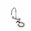 Picture of Encore 8" OC Deck Mount Faucet with 8" Swivel Gooseneck Spout 48" Nylon Hose and Spray