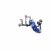 Picture of Encore 8" OC Wall Mount Veterinary Faucet with 108" Blue Coiled Hose, Vacuum Breaker and Lightweight Aluminum Side Sprayer