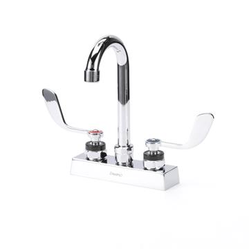 Picture of Encore 4" OC Deck Mount Faucet with 3-1/2" Rigid Gooseneck Spout and 4" Wrist Blade Handles
