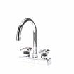 Picture of Encore 4" OC Deck Mount Faucet with 6-1/2" Swivel Gooseneck Spout with Cross Handles