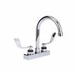 Picture of Encore 4" OC Deck Mount Faucet with 6-1/2" Swivel Gooseneck Spout and 4" Wrist Blade Handles