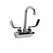 Picture of Encore® 4" OC Wall Mount Faucet with 3-1/2" Rigid Gooseneck Spout and 4" Wrist Blade Handles