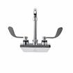Picture of Encore® 4" OC Wall Mount Faucet with 3-1/2" Rigid Gooseneck Spout and 4" Wrist Blade Handles