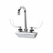 Picture of Encore® 4" OC Wall Mount Faucet with 3-1/2" Rigid Gooseneck Spout and 4" Wrist Blade Handles