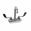 Picture of Encore® 4" OC Wall Mount Faucet with 3-1/2" Rigid Gooseneck Spout and 4" Wrist Blade Handles