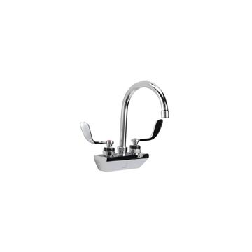 Picture of Encore® 4" OC Wall Mount Faucet with 6" Swivel Gooseneck Spout and 4" Wrist Blade Handles