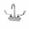 Picture of Encore 4" OC Wall Mount Faucet Ceramic Valves with 3-1/2" Swivel Gooseneck Spout and 4" Wrist Blade Handles