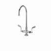Picture of Encore® Brass Chrome Plated Double Pantry Faucet with 8" Swivel Gooseneck Spout and 4" Wrist Blade Handles