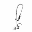 Picture of Encore® 8" OC. Brass Chrome Plated Wall Mount Pre Rinse Assembly with 18" Double Jointed Add On Faucet