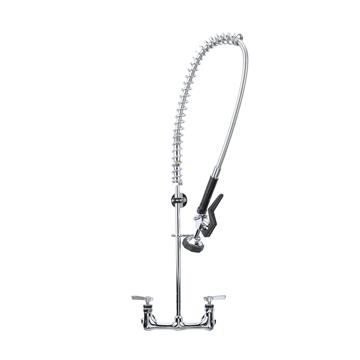Picture of Encore® 8" OC. Brass Chrome Plated Wall Mount Pre Rinse Assembly 1.2GPM Spray Head with Wall Bracket