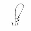 Picture of Encore® 8" OC. Brass Chrome Plated Wall Mount Pre Rinse Assembly with Wall Bracket