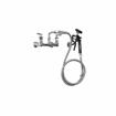 Picture of Encore® 8" OC. Brass Chrome Plated Wall Mount Utility Spray Assembly Angled Spray Head and 72" Hose