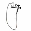 Picture of Encore® 8" OC. Brass Chrome Plated Wall Mount Utility Spray Assembly Angled Spray Head Add on Faucet with 12" Spout and 96" Hose