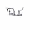Picture of Encore® 8" OC. Brass Chrome Plated Wall Mount Faucet with 8" Swivel Spout 4" Wrist Blade Handles
