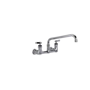 Picture of Encore® 8" OC. Brass Chrome Plated Wall Mount Faucet with 12" Swivel Spout with Faucet Mounting Kit