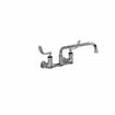 Picture of Encore® 8" OC. Brass Chrome Plated Wall Mount Faucet with 12" Swivel Spout 4" Blade Handles