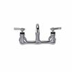 Picture of Encore® 8" OC. Brass Chrome Plated Wall Mount Faucet Ceramic Valves with 6" Swivel Spout