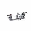Picture of Encore® 8" OC. Brass Chrome Plated Wall Mount Faucet Ceramic Valves with 6" Swivel Spout