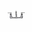 Picture of Encore® 8" OC. Brass Chrome Plated Wall Mount Faucet Ceramic Valves with 8" Swivel Spout 4" Wrist Blade Handles