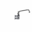 Picture of Encore® 8" OC. Brass Chrome Plated Wall Mount Faucet Ceramic Valves with 8" Swivel Spout 4" Wrist Blade Handles