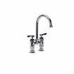Picture of Encore® 4" OC Brass Chrome Plated Elevated Deck Mount Faucet with 6-1/2" Rigid Gooseneck Spout