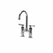 Picture of Encore® 4" OC Brass Chrome Plated Elevated Deck Mount Faucet with 6" Rigid Gooseneck Spout