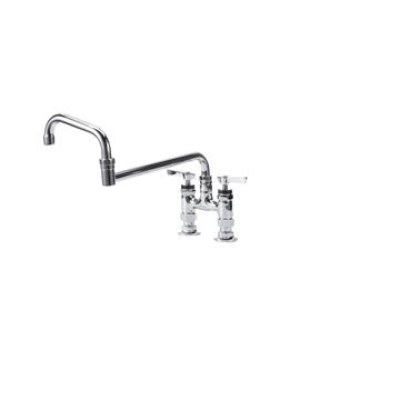 Picture of Encore® 4" OC Brass Chrome Plated Elevated Deck Mount Faucet with 18" Swivel Spout