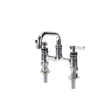 Picture of Encore® 6" OC Brass Chrome Plated Elevated Deck Mount Faucet with 6" Swivel Spout