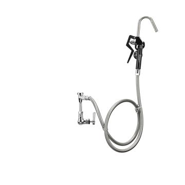 Picture of Encore®  Brass Chrome Plated Single Wall Mount Pot Filler Assembly with 72" Hose and Vacuum Breaker